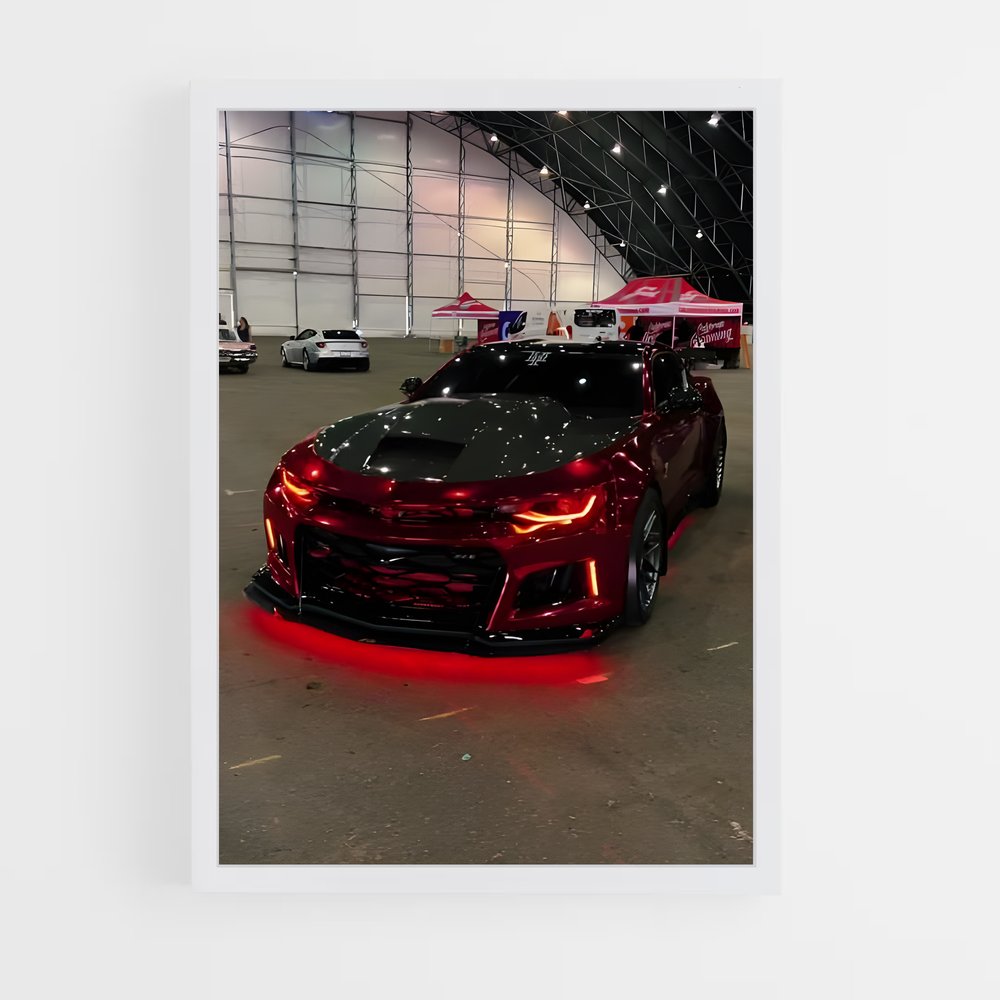 Poster Camaro en Lumières – affiche Chevrolet (vue 3)